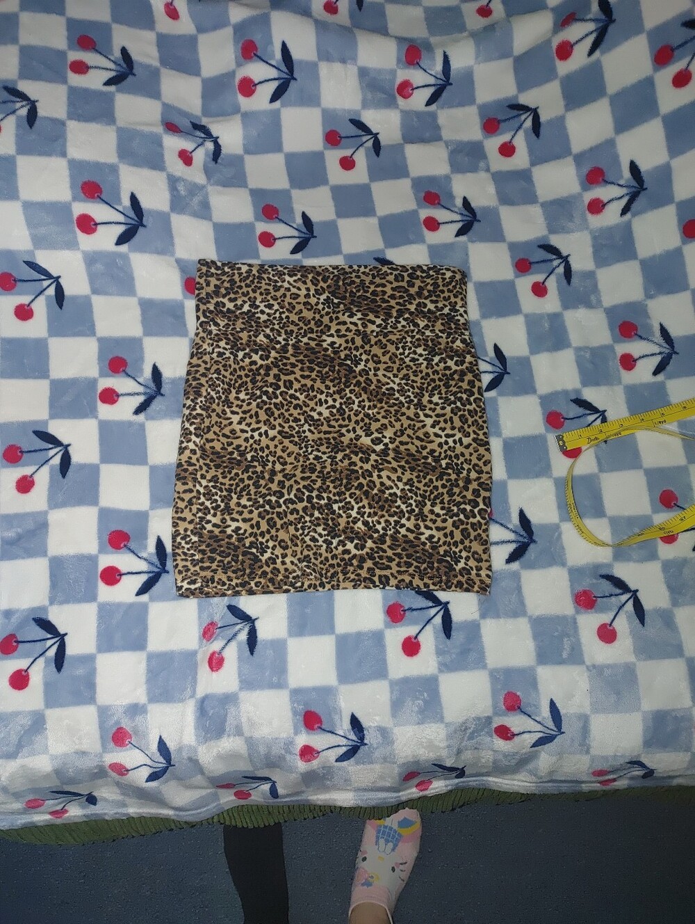 Leopard Print Pencil Skirt - Brown